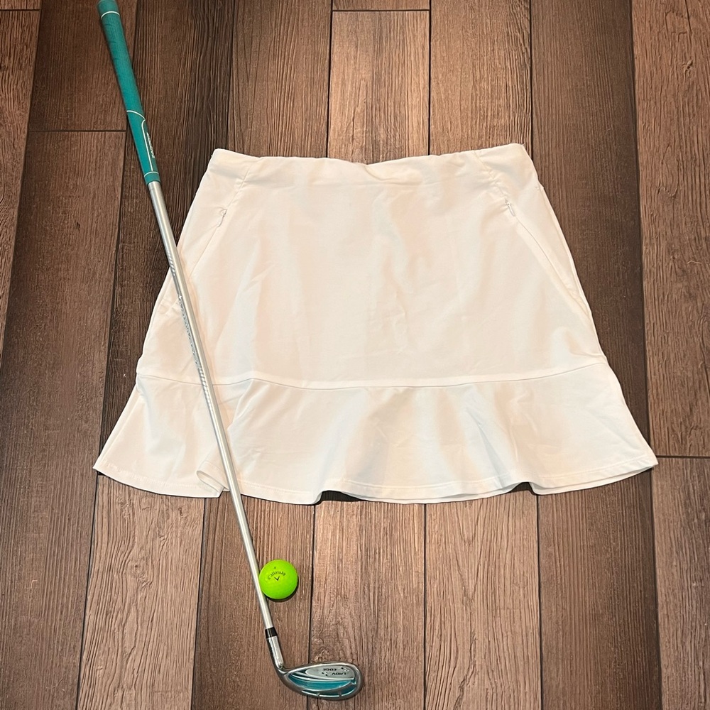 White golf skirt